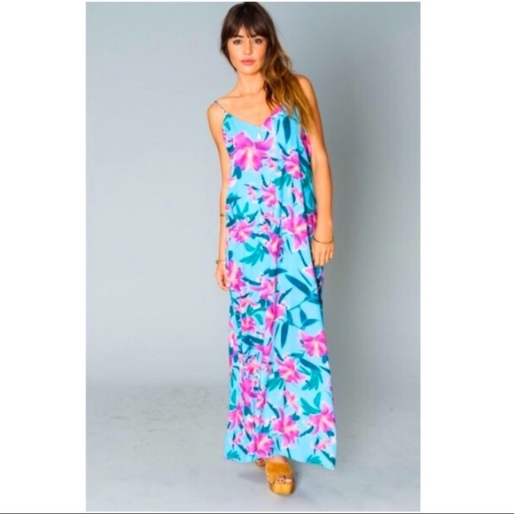 Show Me Your MuMu Dresses & Skirts - Show Me Your Mumu Montecito Sea Lillies maxi dress